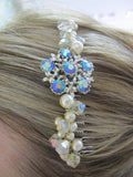 Blue Crystal Pearl Comb