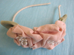 Linen Roses Headband