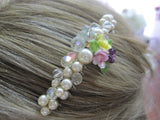 Flower and Pearl Comb