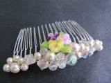 Flower and Pearl Comb